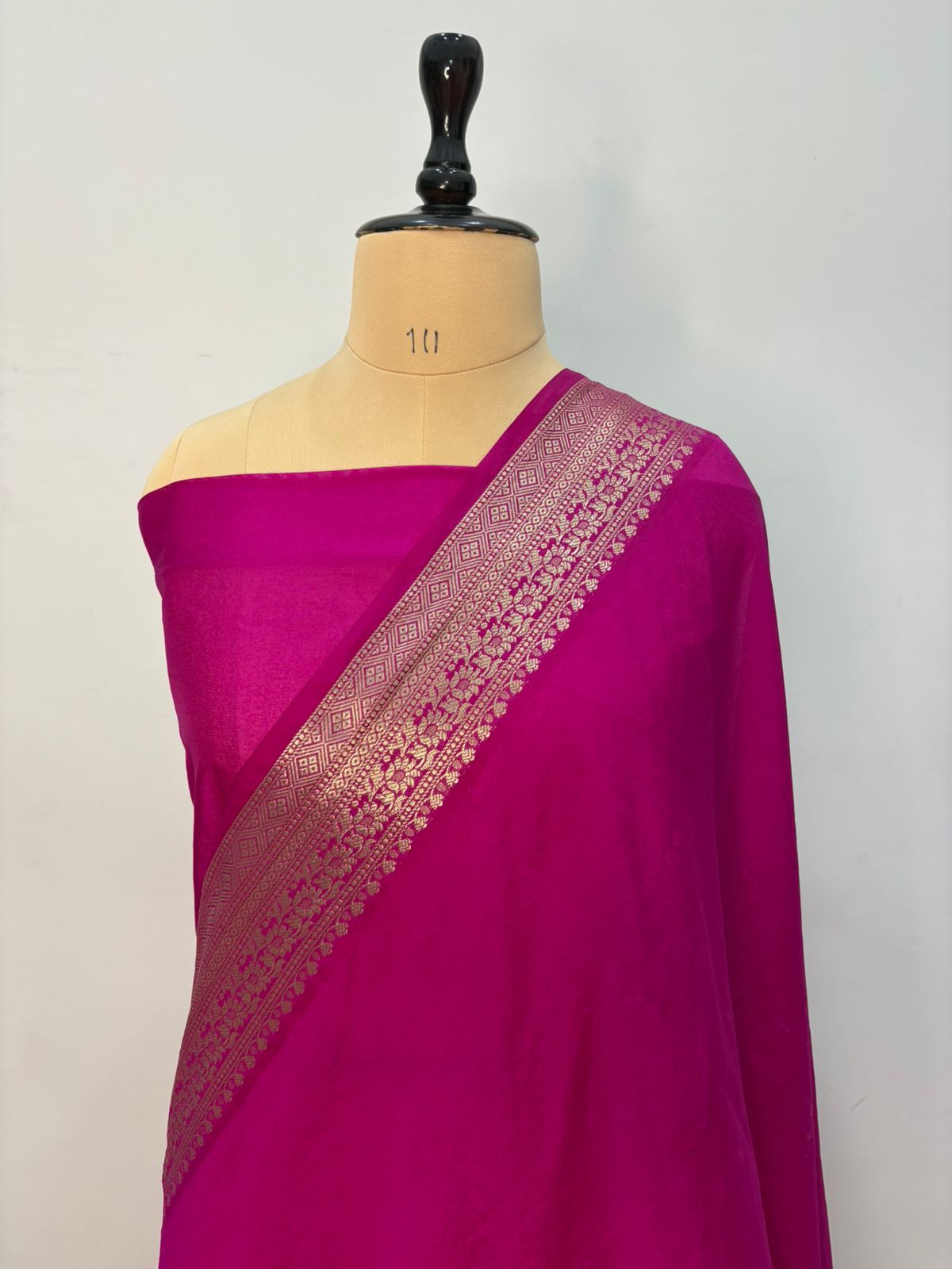 banarasi katan georgette saree 5.5 m saree blouse 80 cm plane