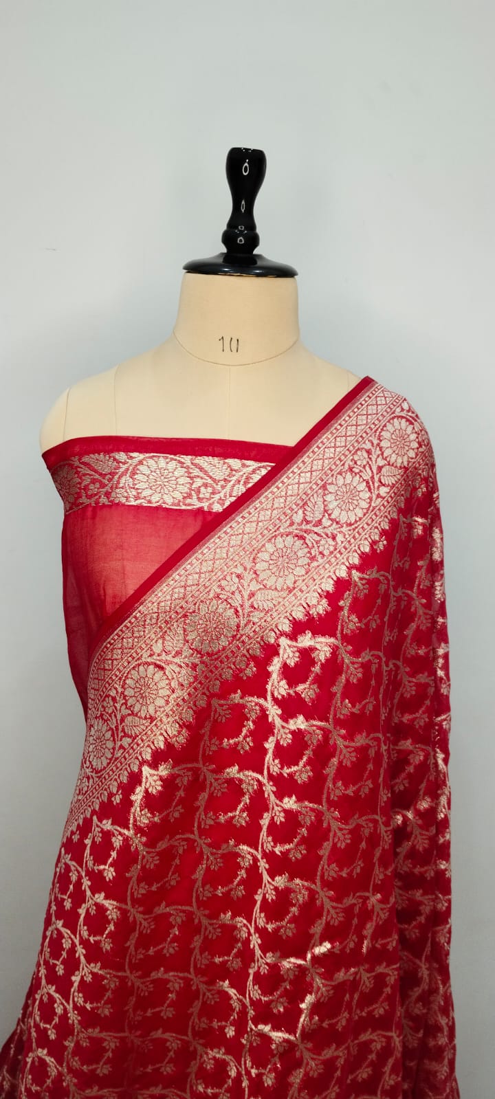 Red geargotte banarasi soaft saree