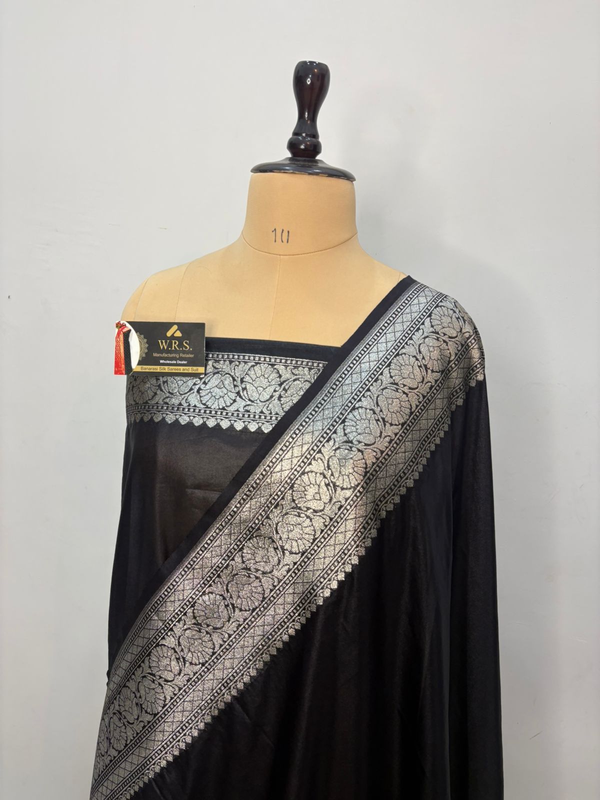 black katan silk saree silver zari