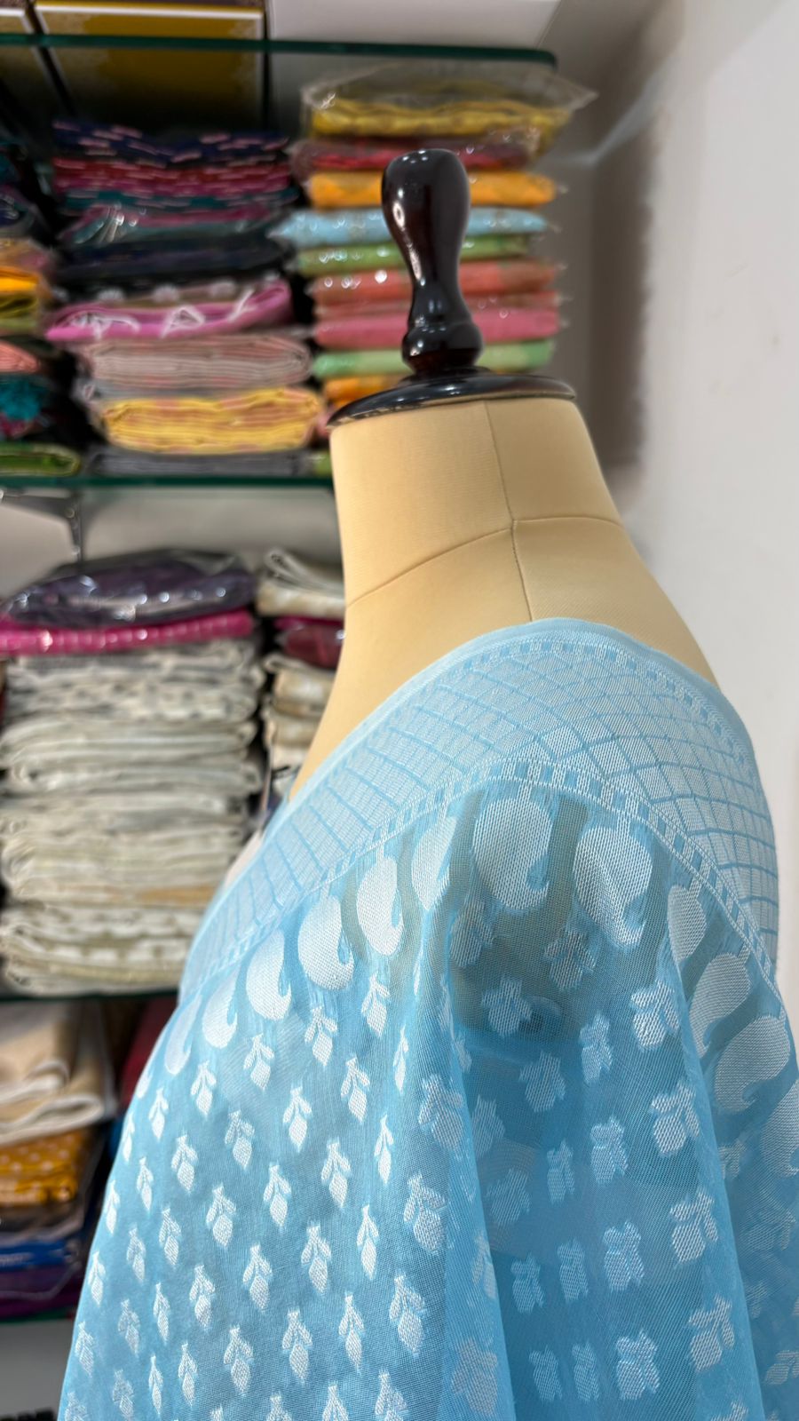 firozi soft silk saree