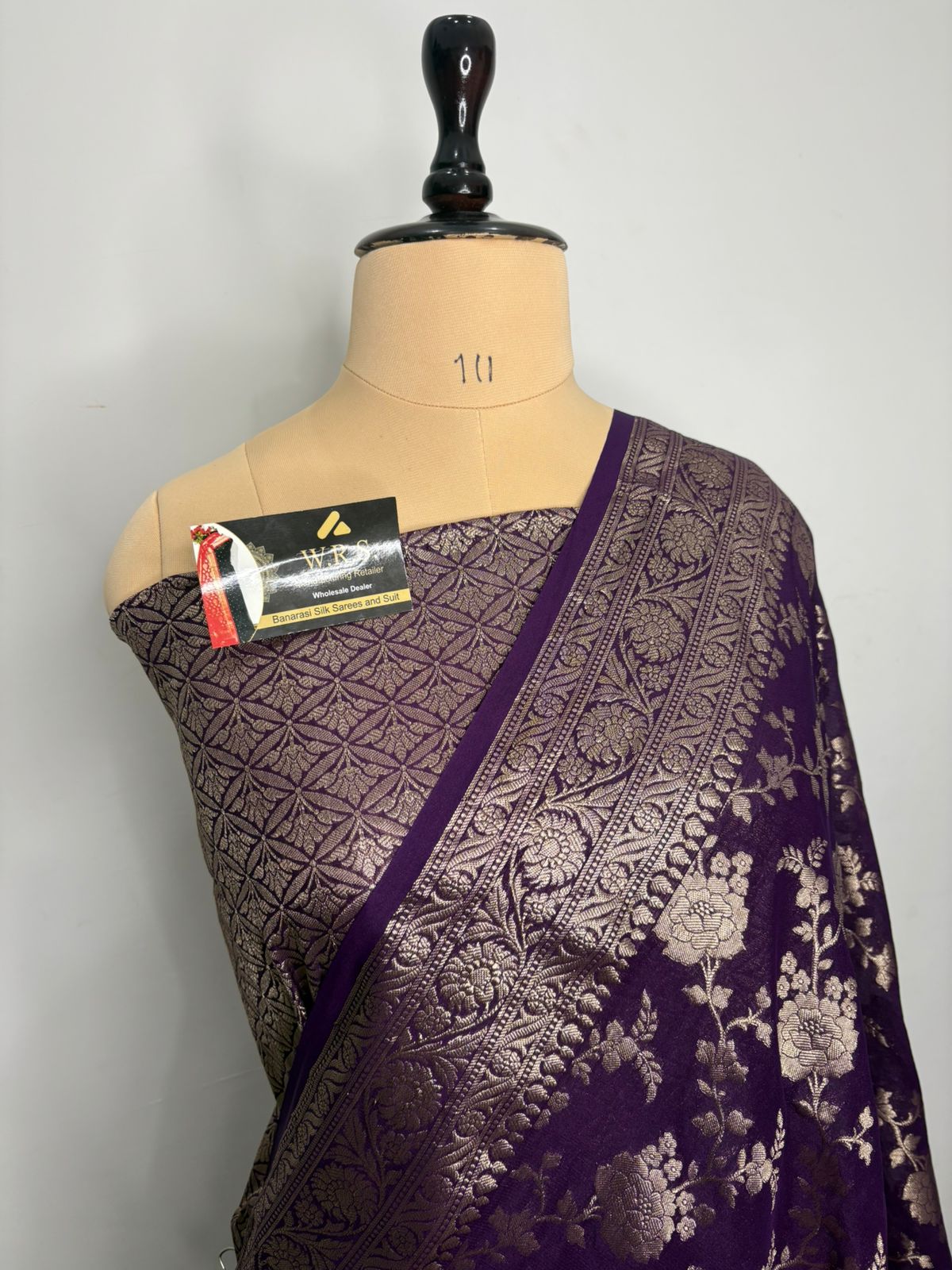 Banarasi saree chiffon purple
