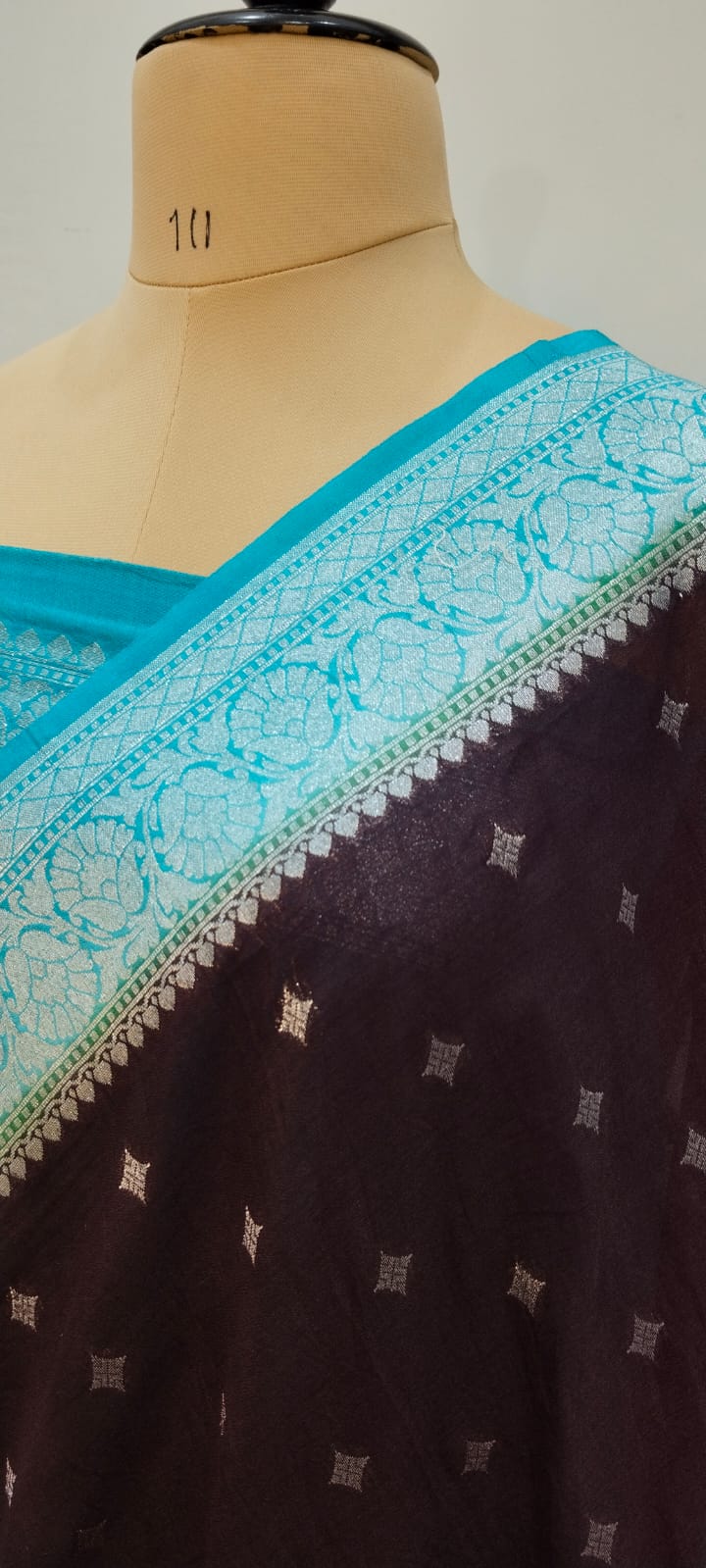 banarasi soft katan geargatte saree  anchal bodar firoz pot  braun