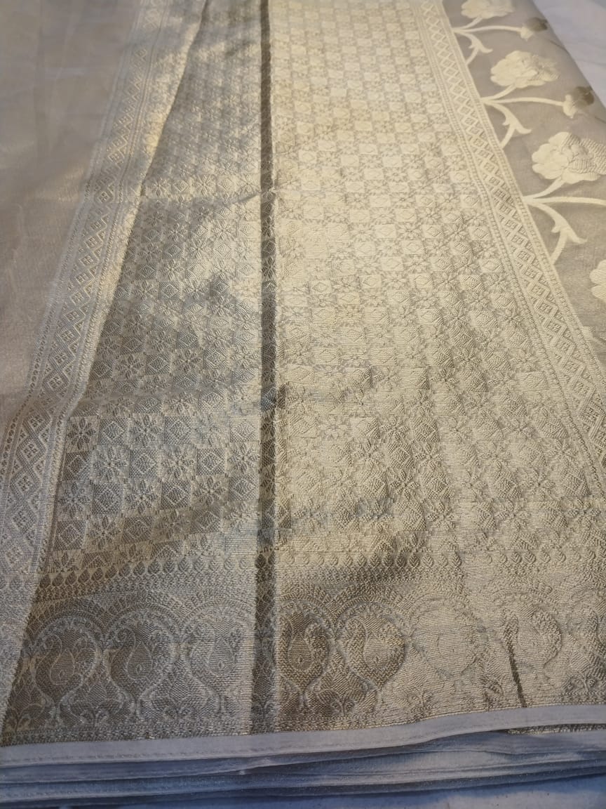 banarasi tissue silk lite gold zari