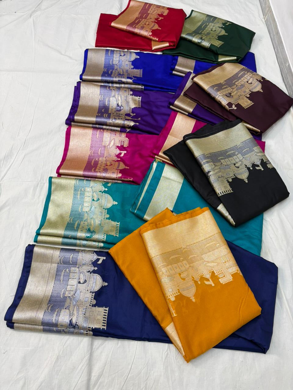 black katan silk shine saree