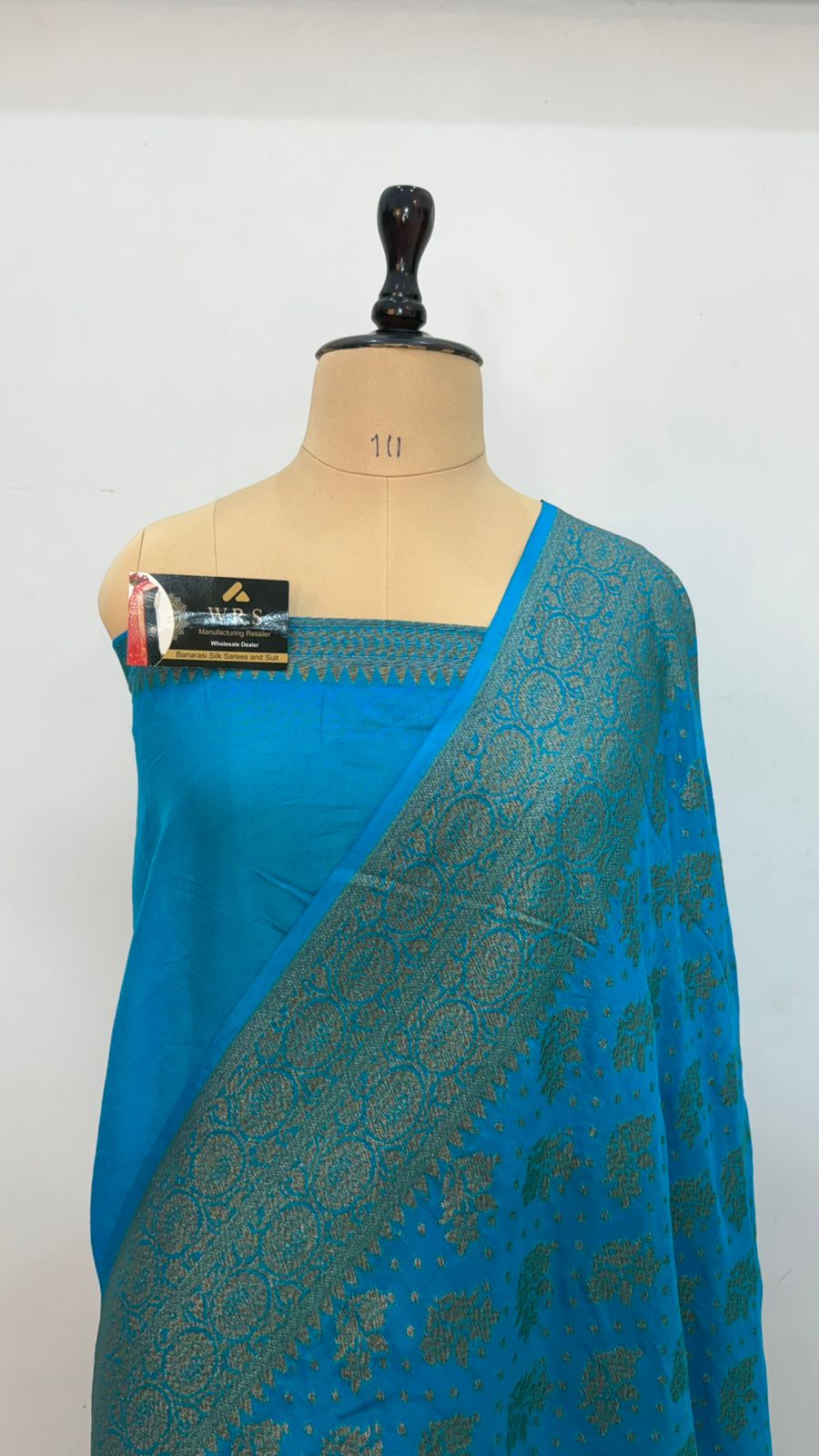 firozi katan banarasi silk saree antique zari
