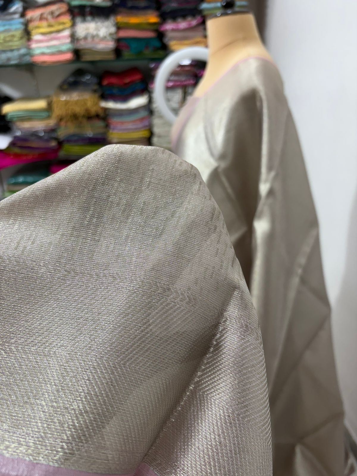 grey dana buti banarasi saree silk