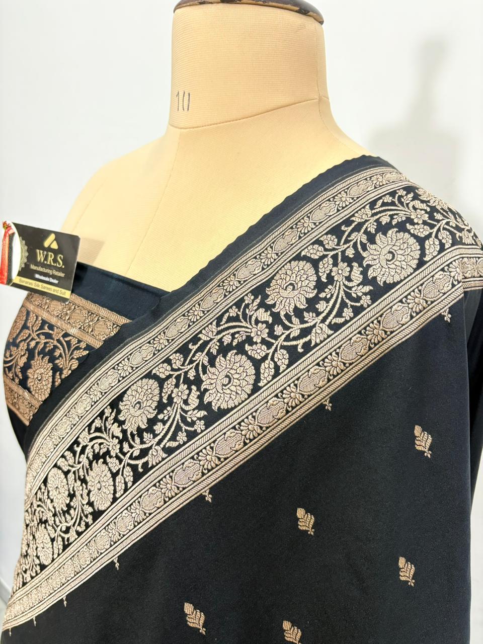 maroon katan buti banasasi silk saree