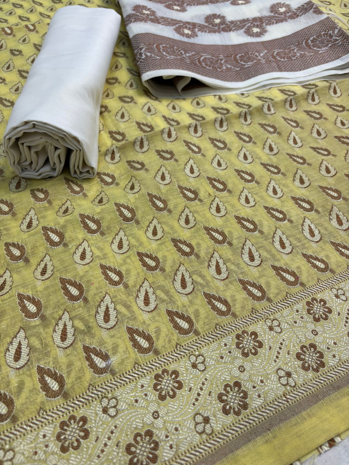 mix color banarasi cotton suit