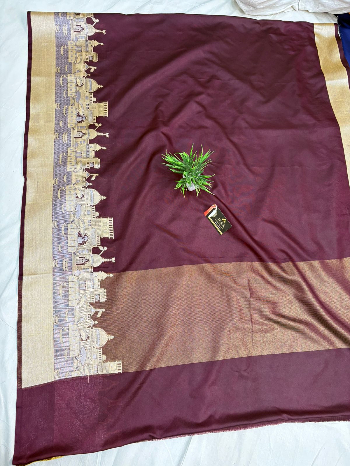 purple ghat katan silk shine saree