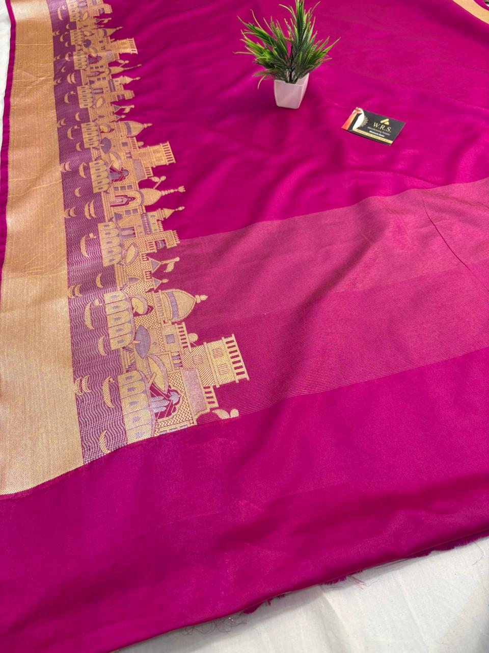 rani ghat katan silk shine saree