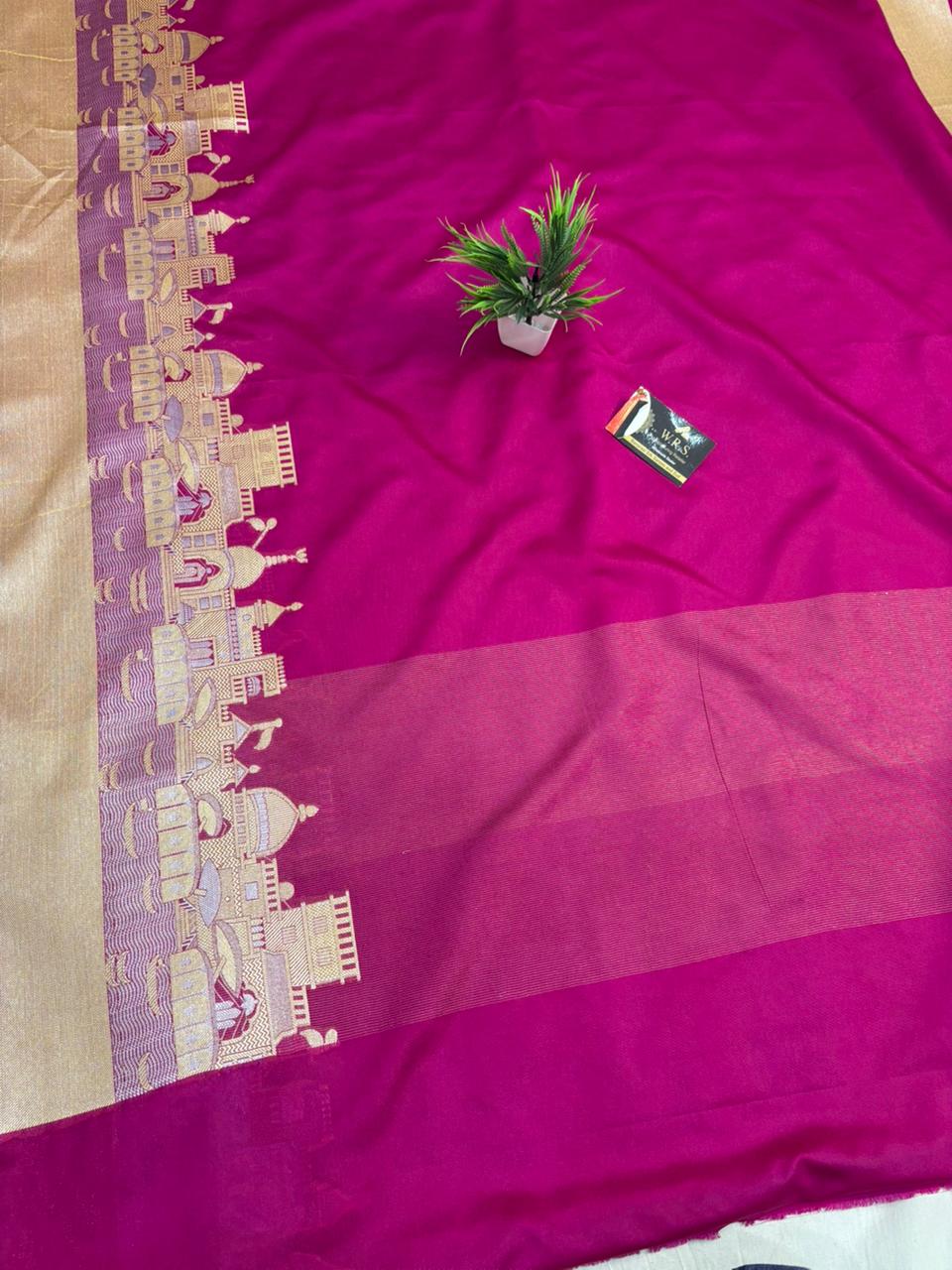 rani ghat katan silk shine saree