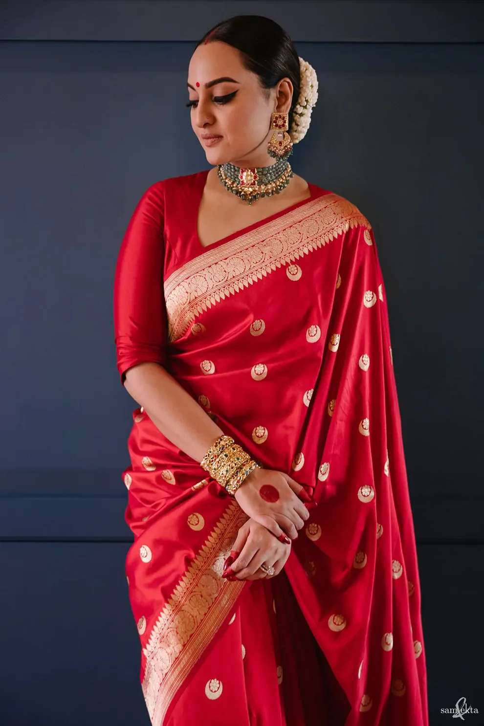 Rani katan georgutte saree dandi booti