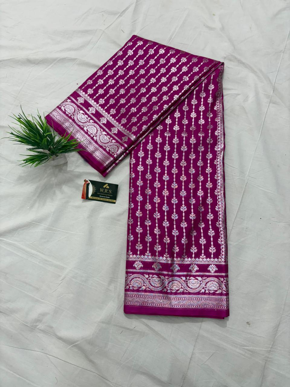 Rani katan georgutte saree dandi booti