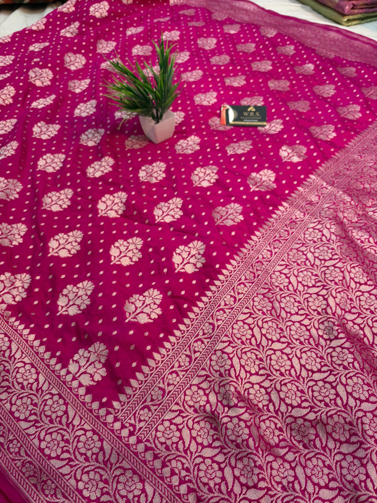 rani soft dupian saree lite water zari