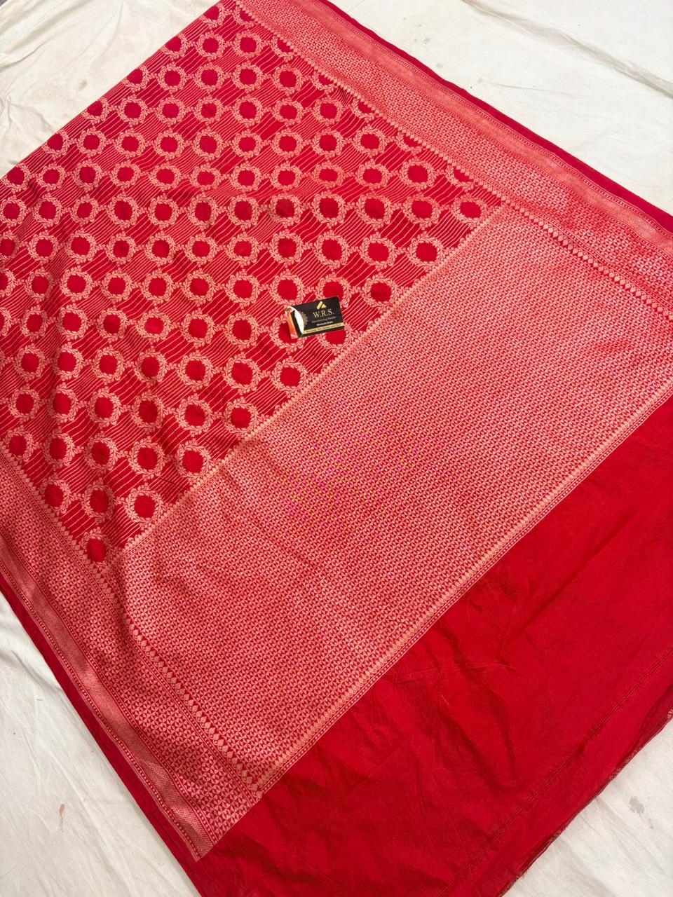 red katan viscous banarasi silk saree jal