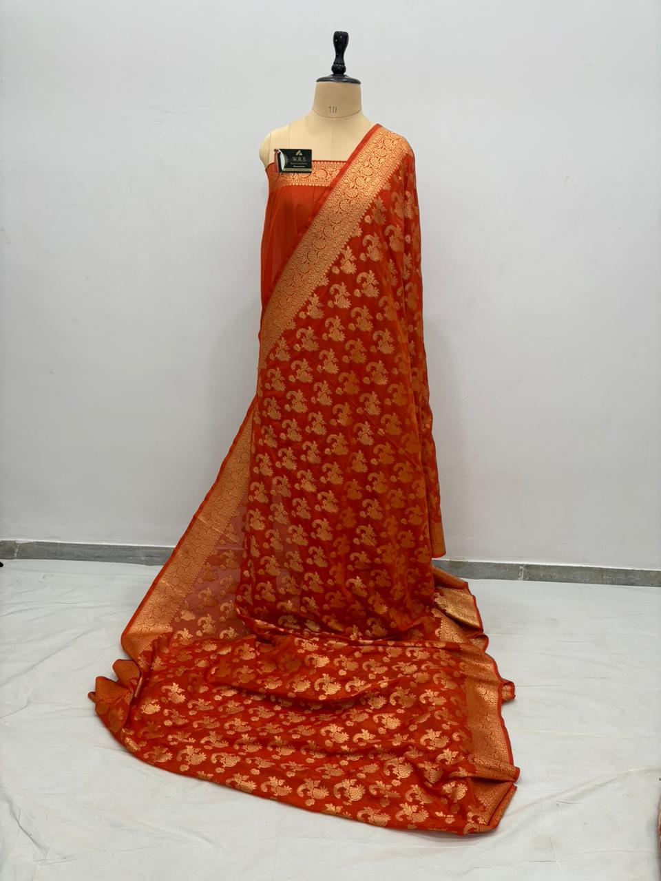 Ruste katan georgutte saree