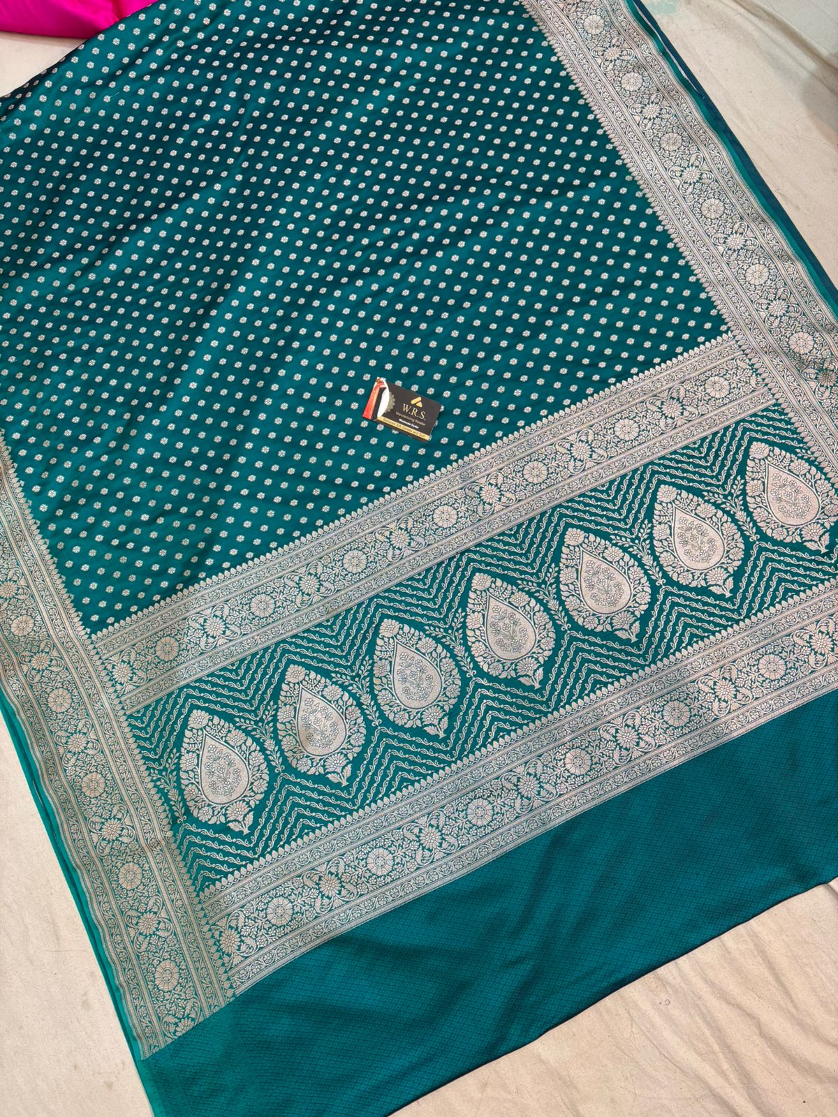 Safaya banarasi mashru silk saree copper zari