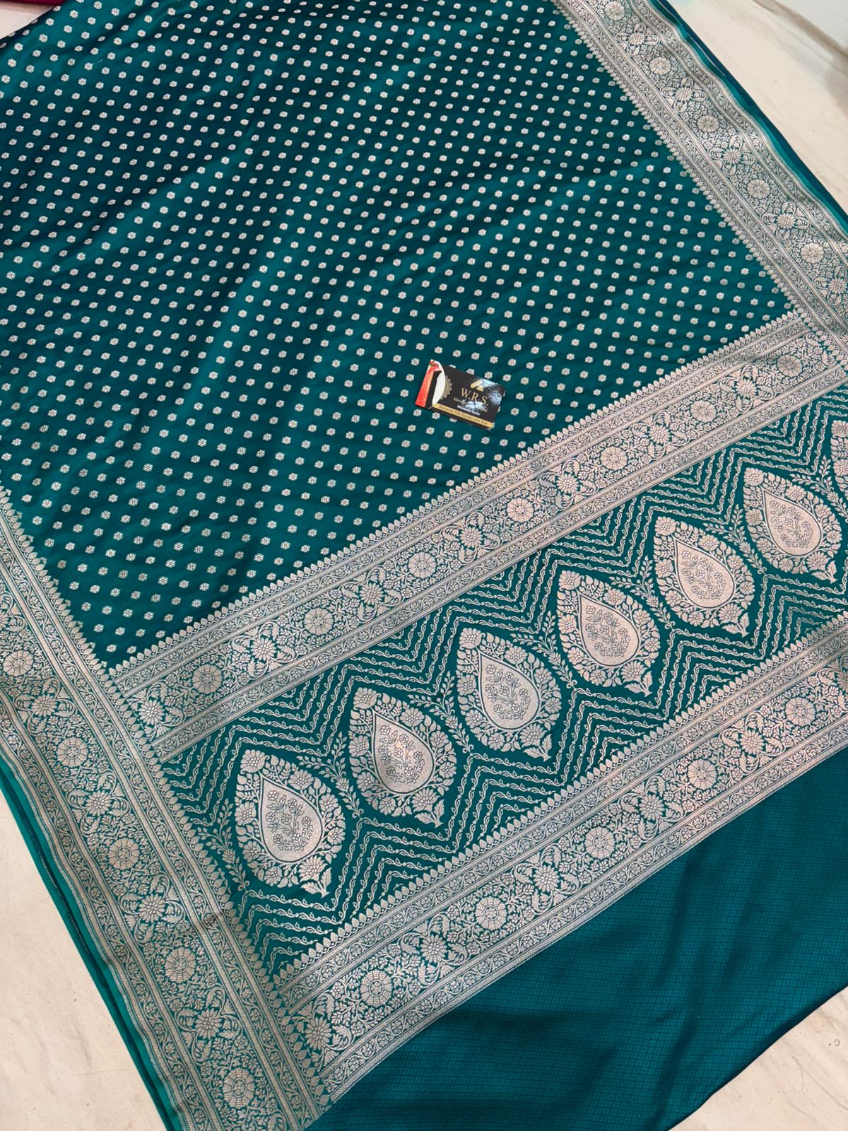 Safaya banarasi mashru silk saree copper zari