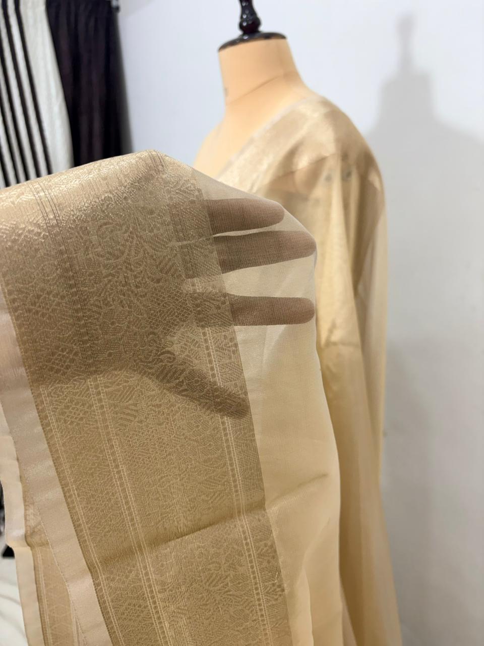 tussar tissue banarasi silk saree