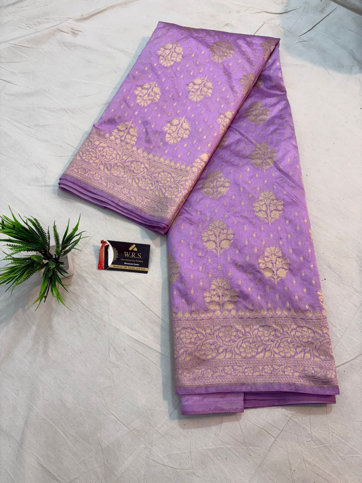 mauve soft dupian saree lite water zari rimjhim boota