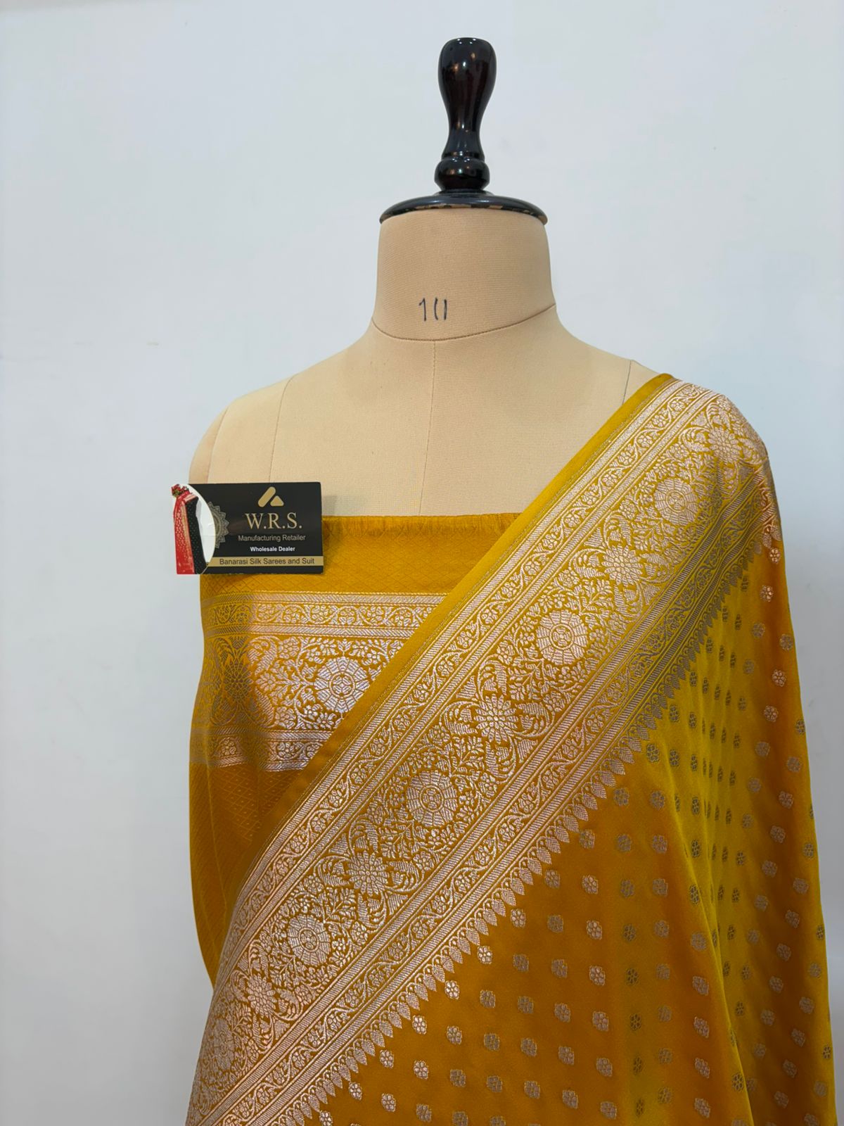 musterd mashru banarasi silk saree copper zari