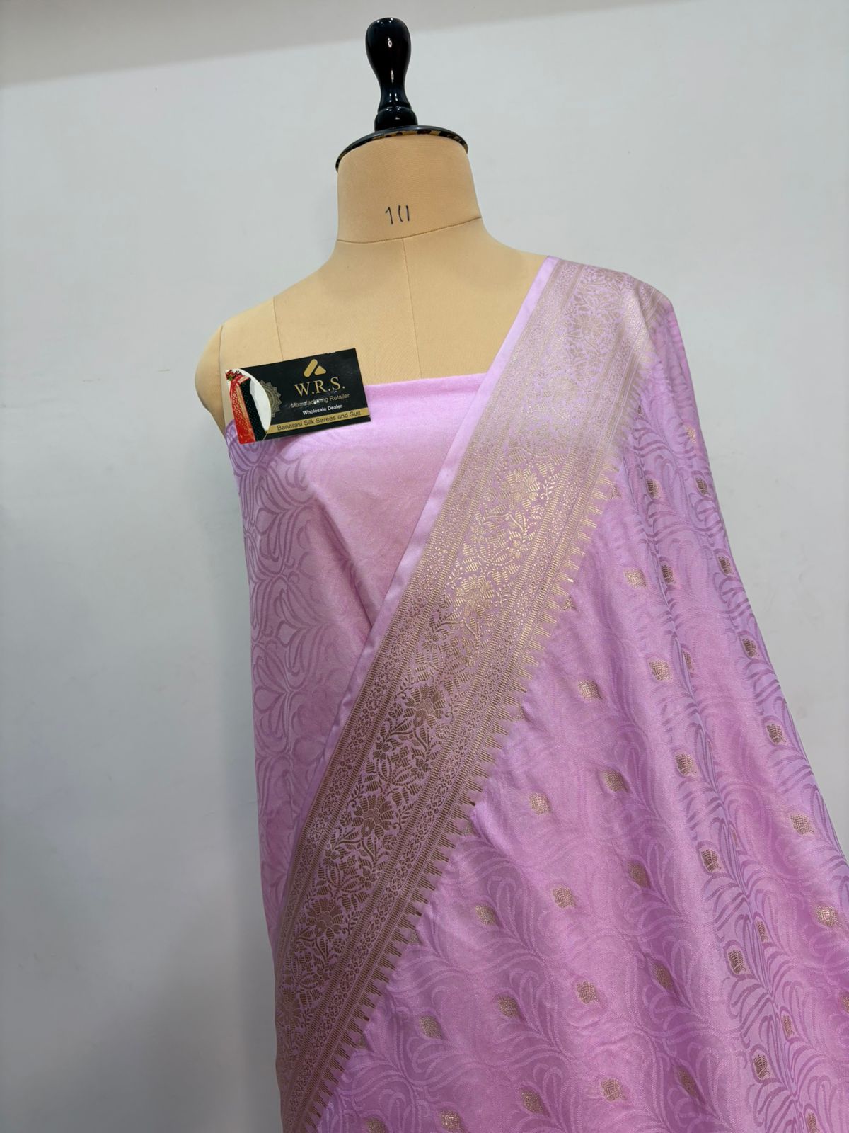 pink tussar banarasi silk saree water gold zari