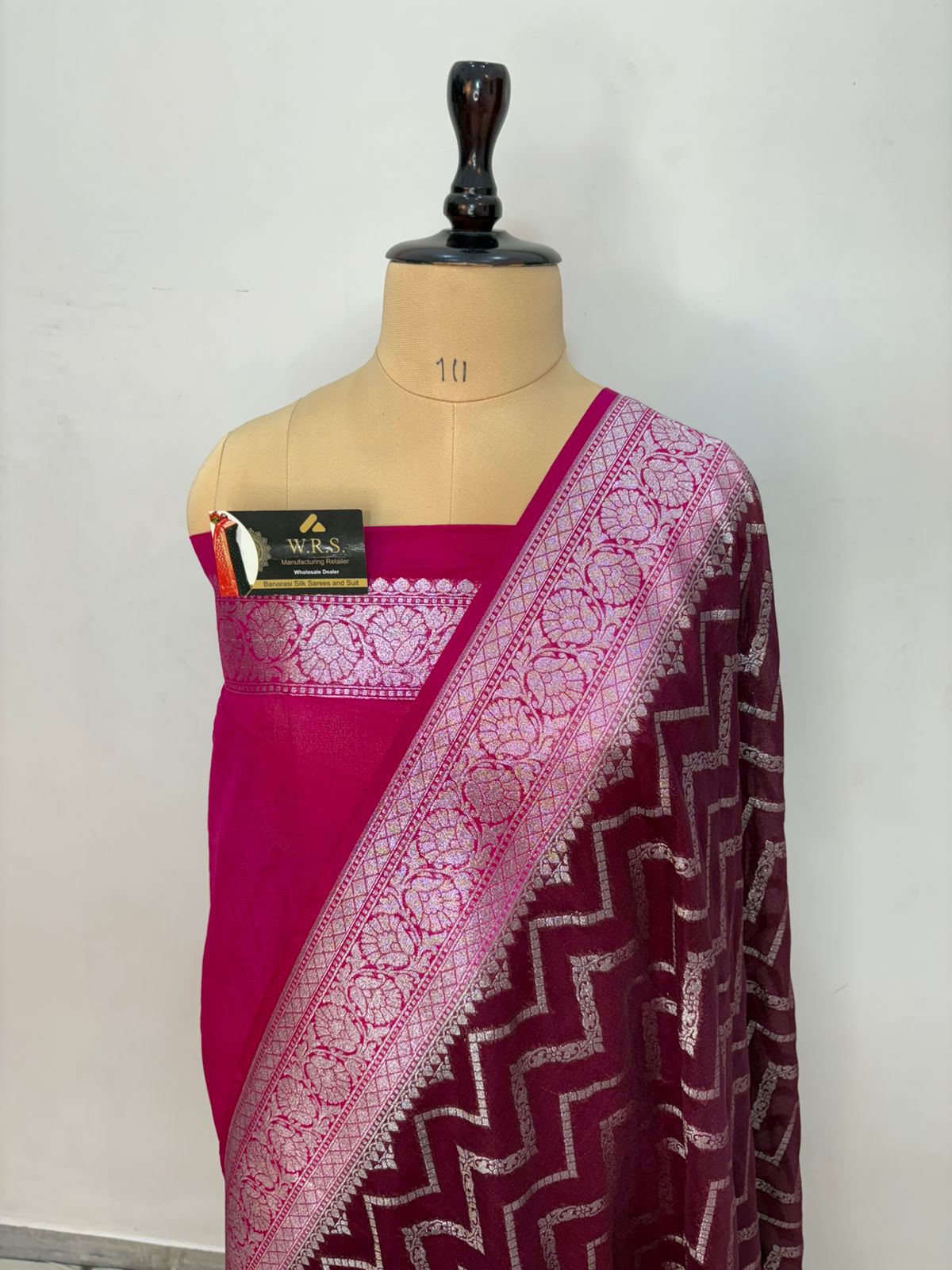 rani brown katan banarasi silk saree silver zari