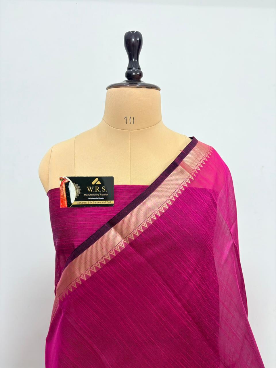 rani cotton banarasi silk saree