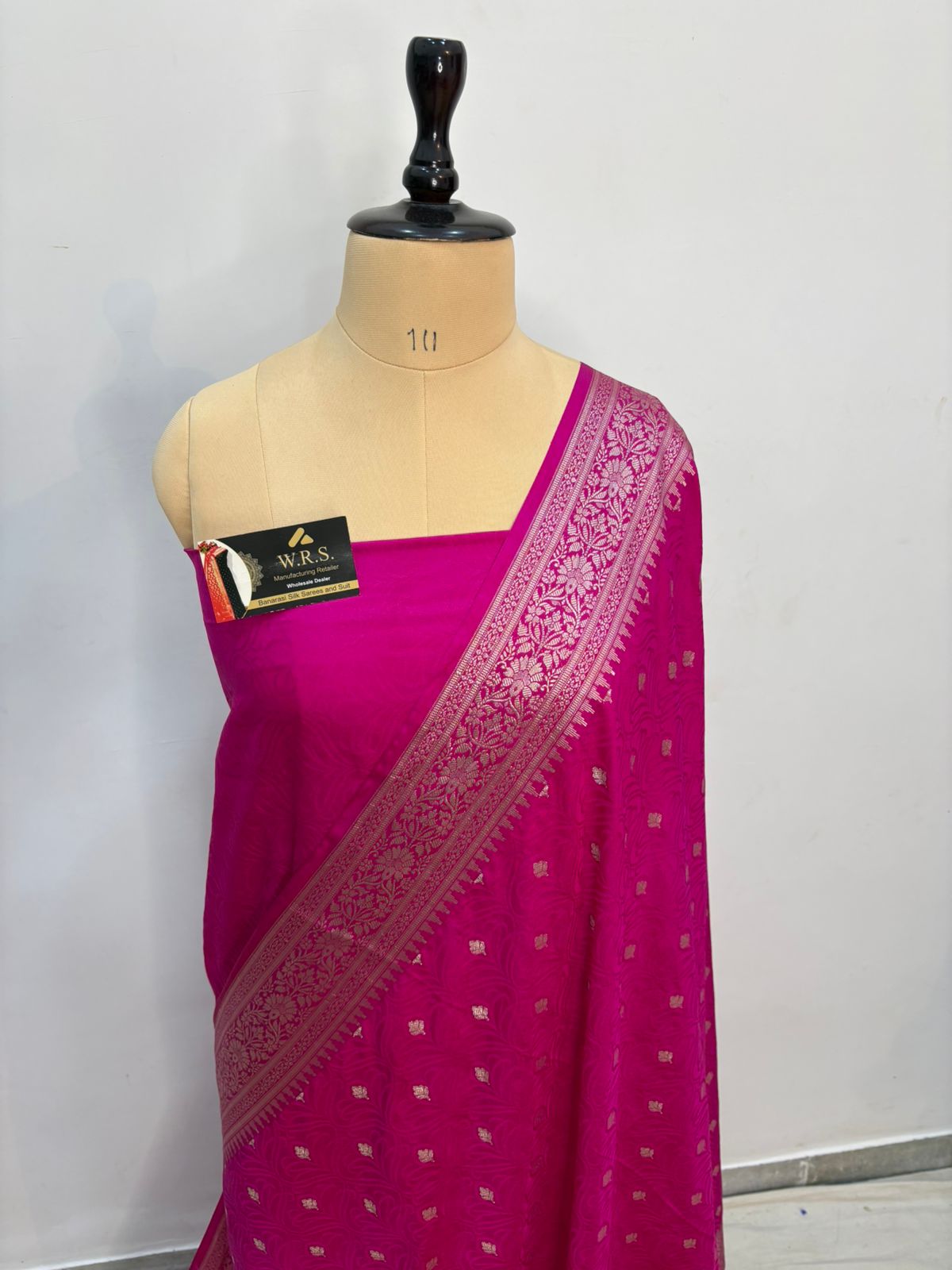 rani tussar banarasio silk saree water zari