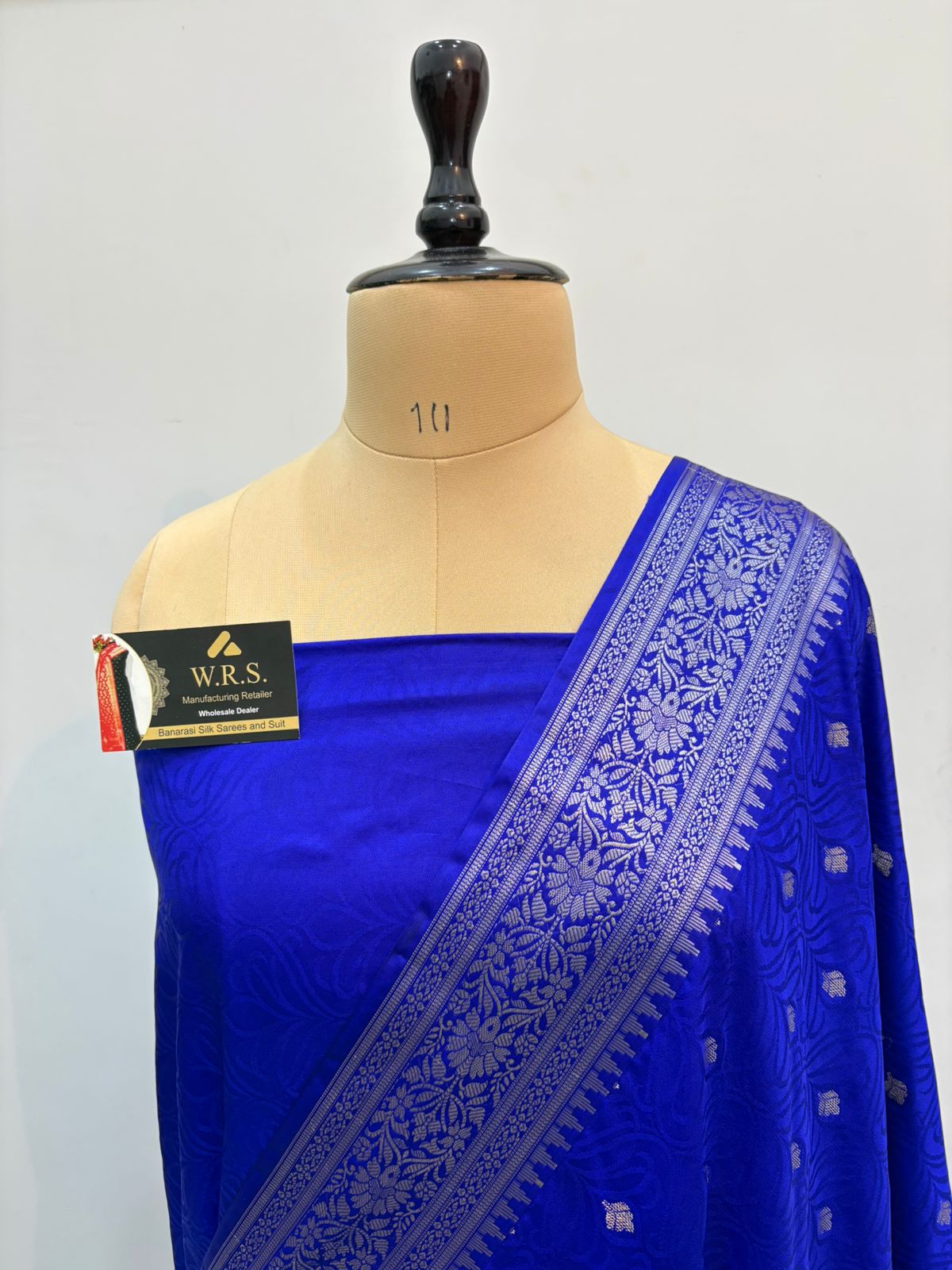 Royal blue tussar katan banarasi silk saree lite gold zari