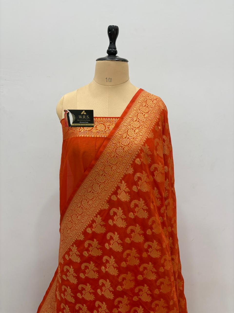 Ruste katan georgutte saree